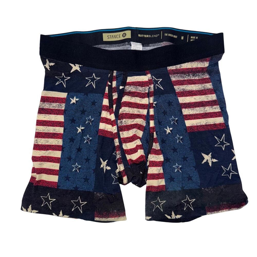NWOT Stance Mens American Flag Butter Blend Boxer Briefs